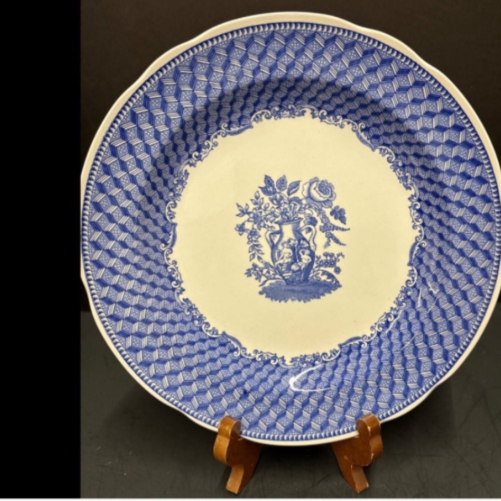 Blue Floral Centerpiece Decorative Dinner Plate